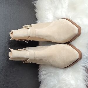 ANTONIO MELANI‎ Ankle Boots Bootie Leather Suede Block Heel Shoes Size 11